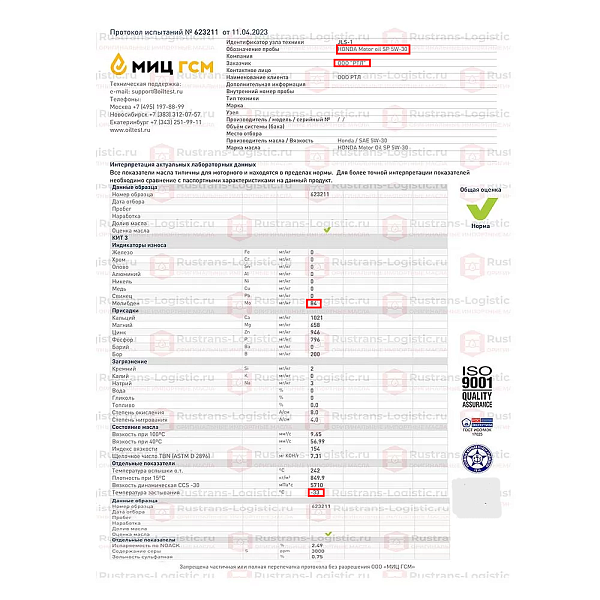 Моторное масло Honda SP 5W-30 / ILSAC GF-6A, для бенз. двигателей, (Дубай), (4л)